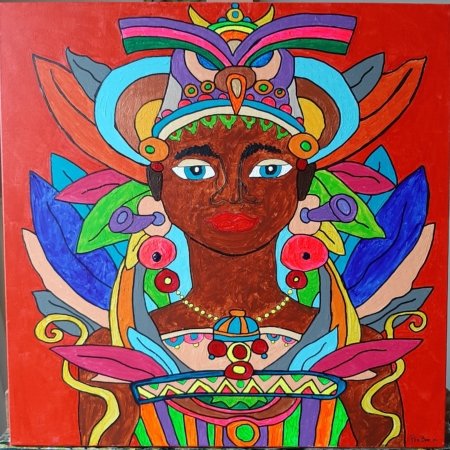 Donkere Vrouw in kledij