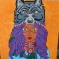 Woman with Wolf head