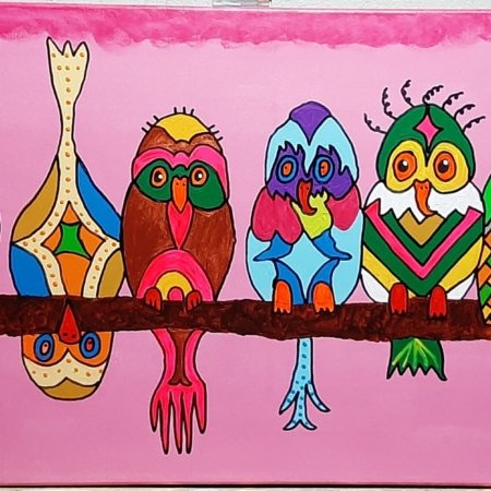 Fantasy Vogels op een Tak