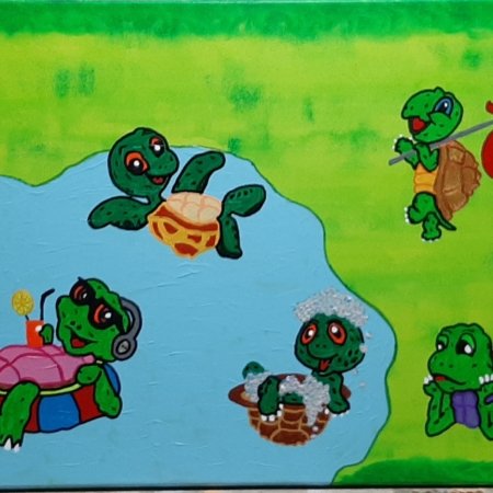 Fantasy Schildpadden in vijver